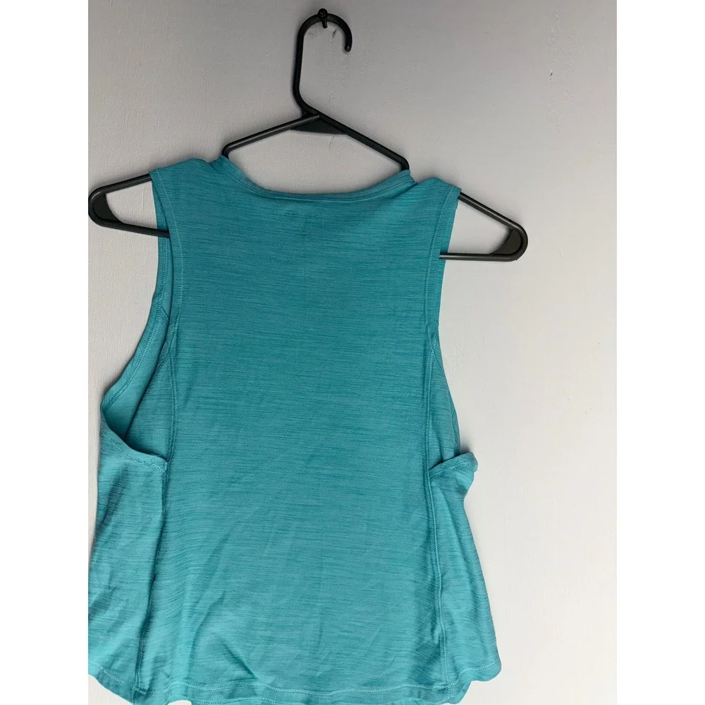Old Navy Girls Teal Fueled By Sunshine Active Breathe On Tank Top Size L 10-12